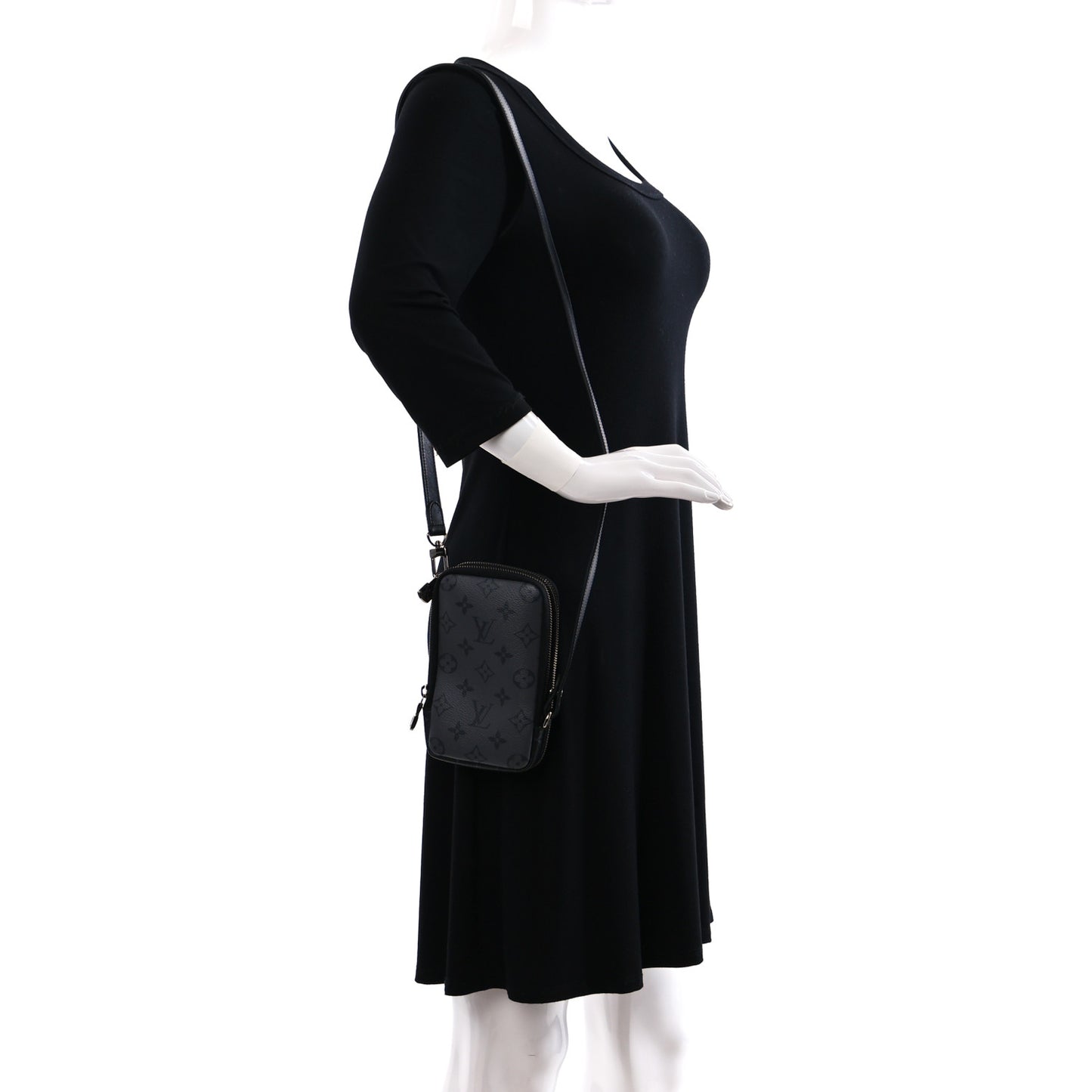 Monogram Eclipse Reverse Double Phone Pouch