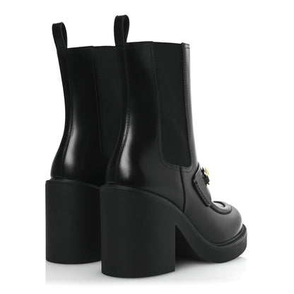 Gucci Calfskin Horsebit Ankle Boots 38 Black 5 of 11