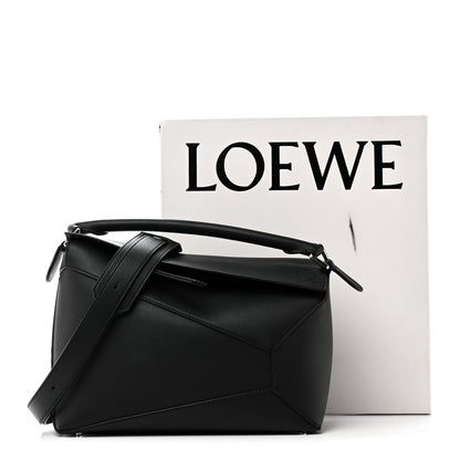 Loewe Calfskin Medium Puzzle Edge Bag Black 10 of 10
