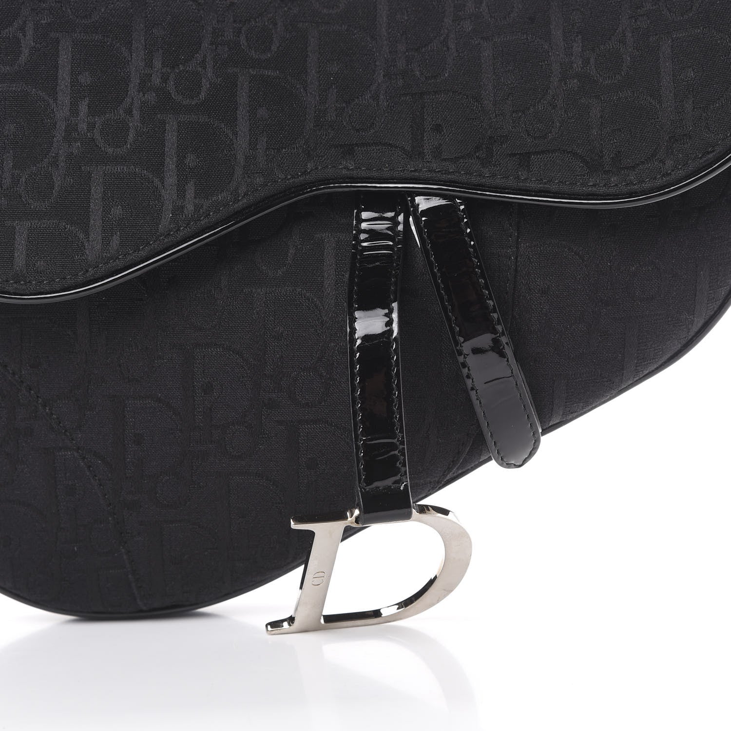 Christian Dior Monogram Saddle Bag Black 7 of 9