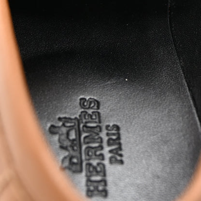Hermes Goatskin Womens Royal Loafers 37.5 Naturel 9 of 10