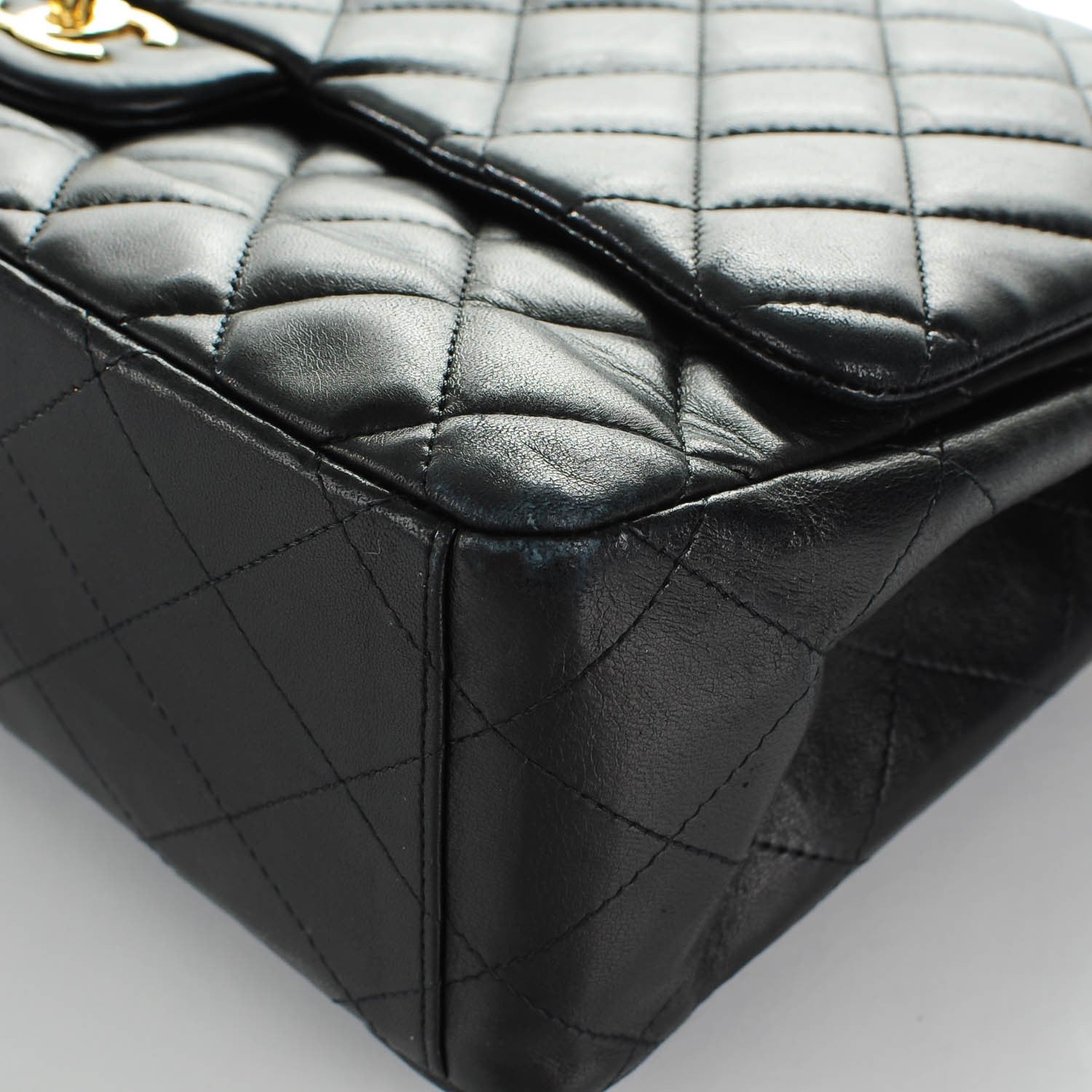 Chanel Lambskin Quilted Maxi Single Flap Black 8 of 9