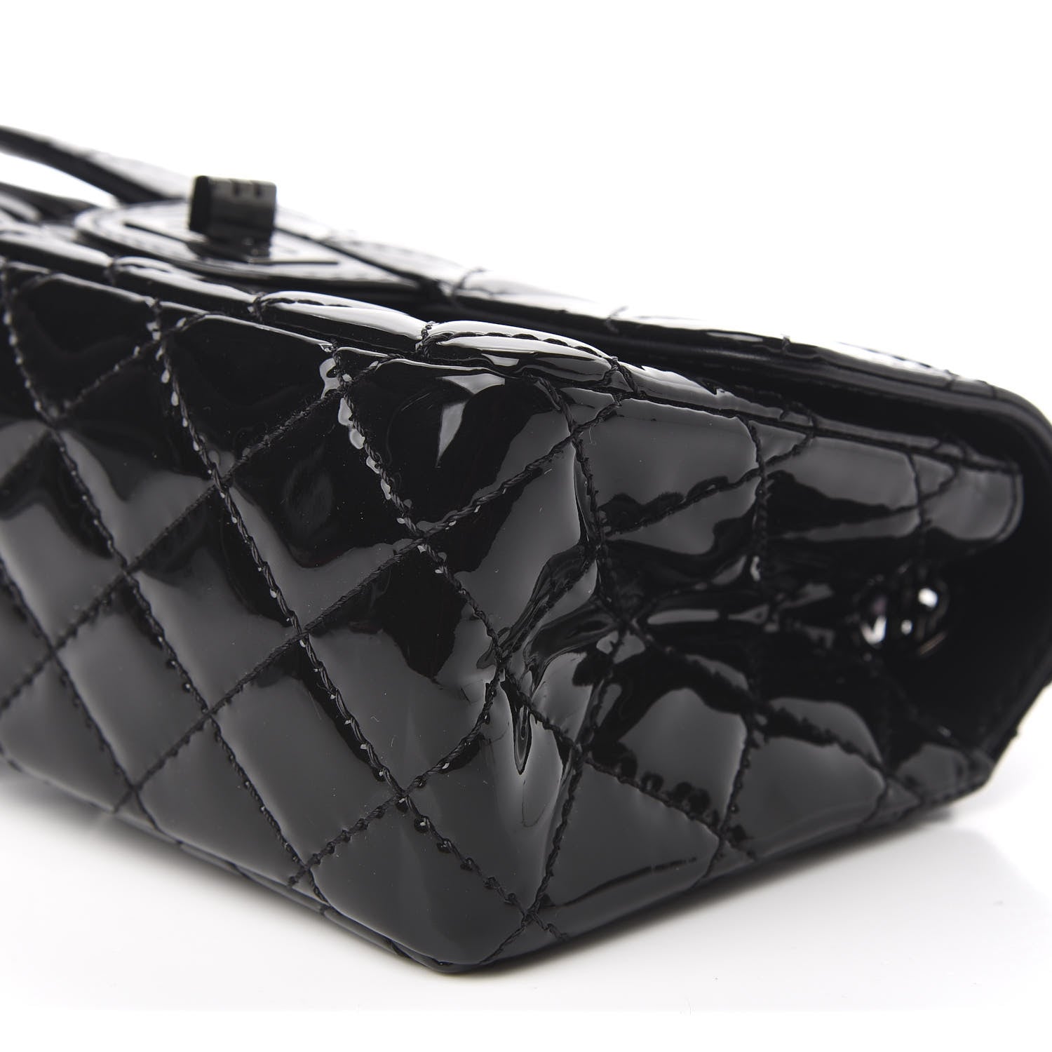 Chanel Patent Calfskin Quilted 2.55 Reissue Mini Flap So Black 7 of 11