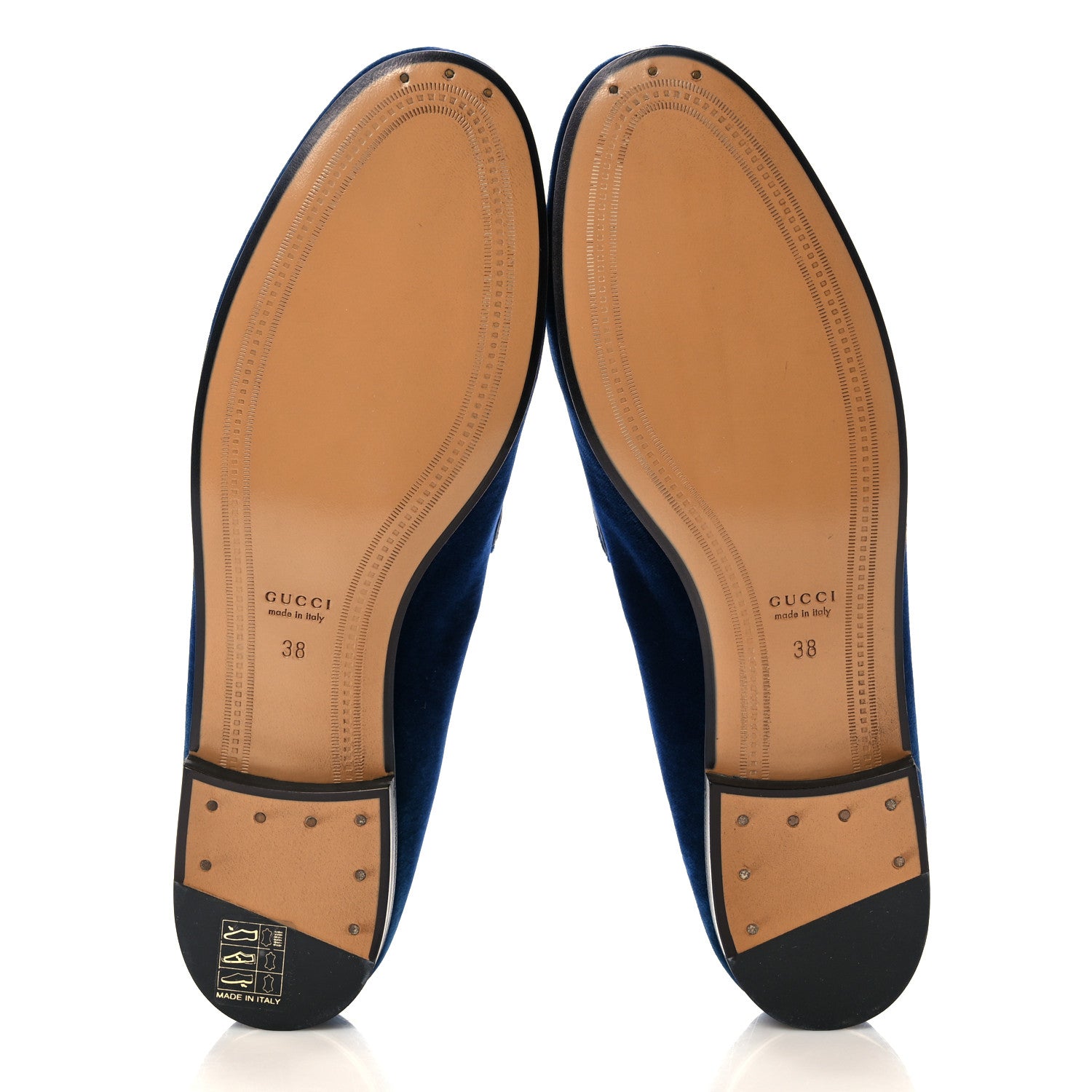 Gucci Velvet Horsebit Womens Jordaan Loafers 38 Blue Cobalt 5 of 8