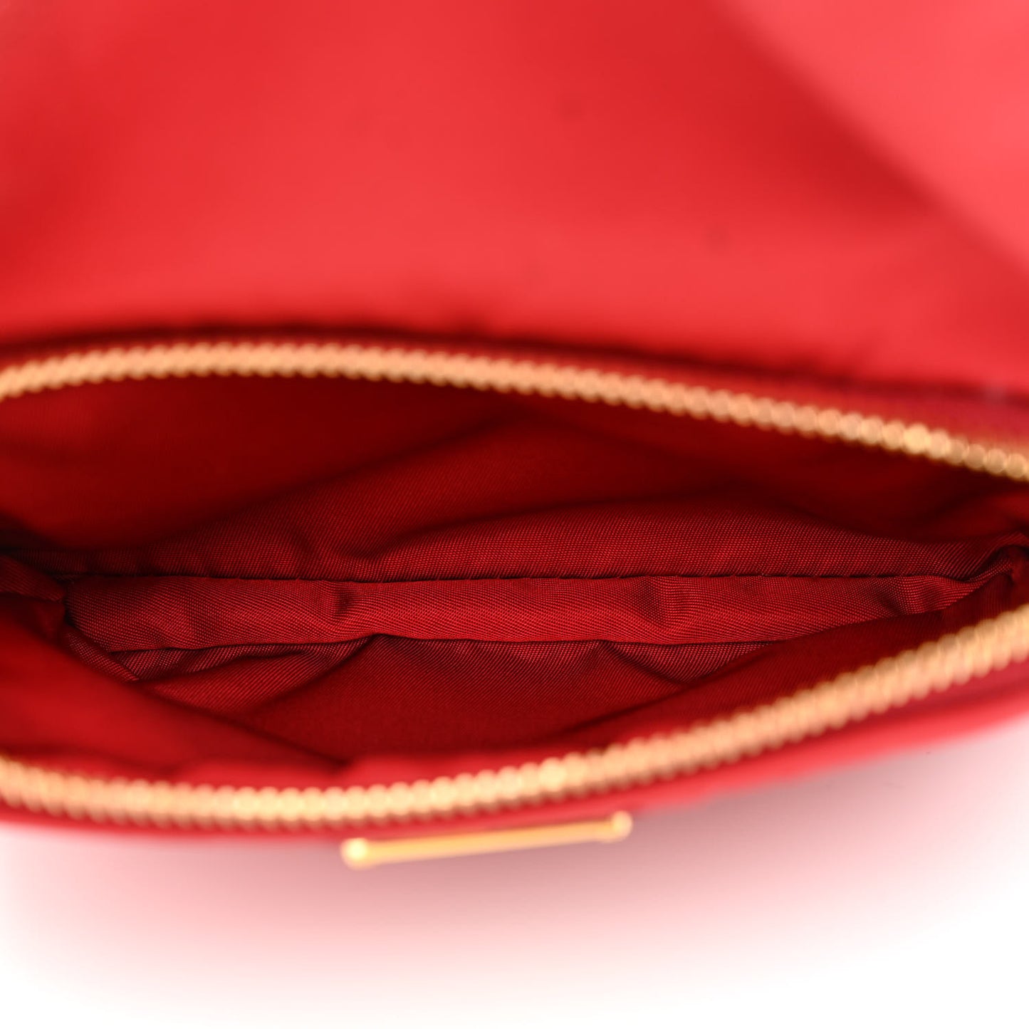 Nylon Vela Saffiano Mini Bucket Crossbody Bag Fuoco