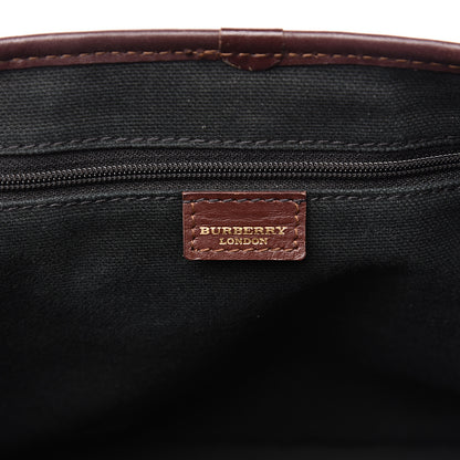 Burberry Haymarket Check Buckle Satchel Chocolate 5 of 14