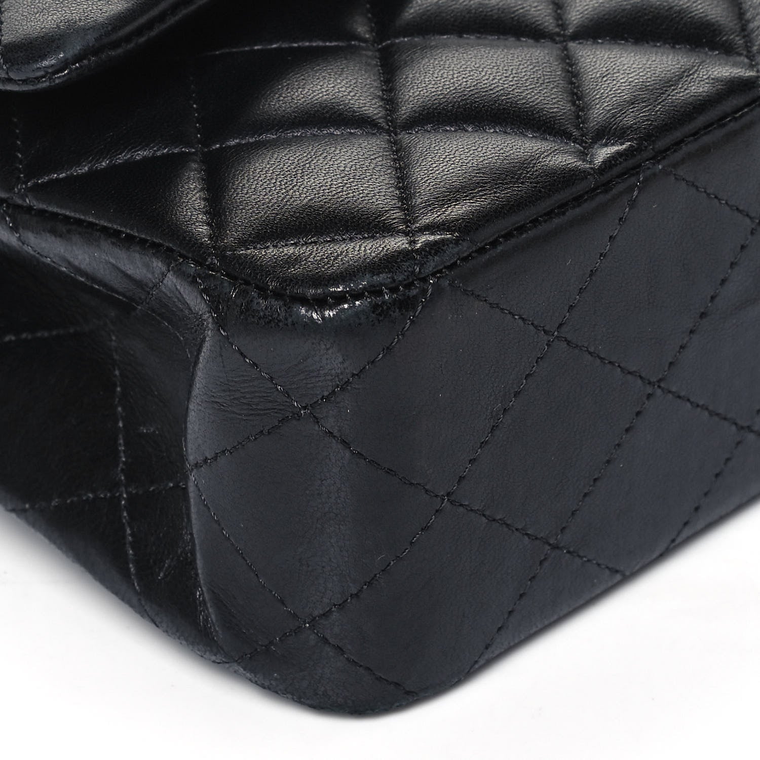 Chanel Lambskin Quilted Medium Double Flap Black 7 of 8