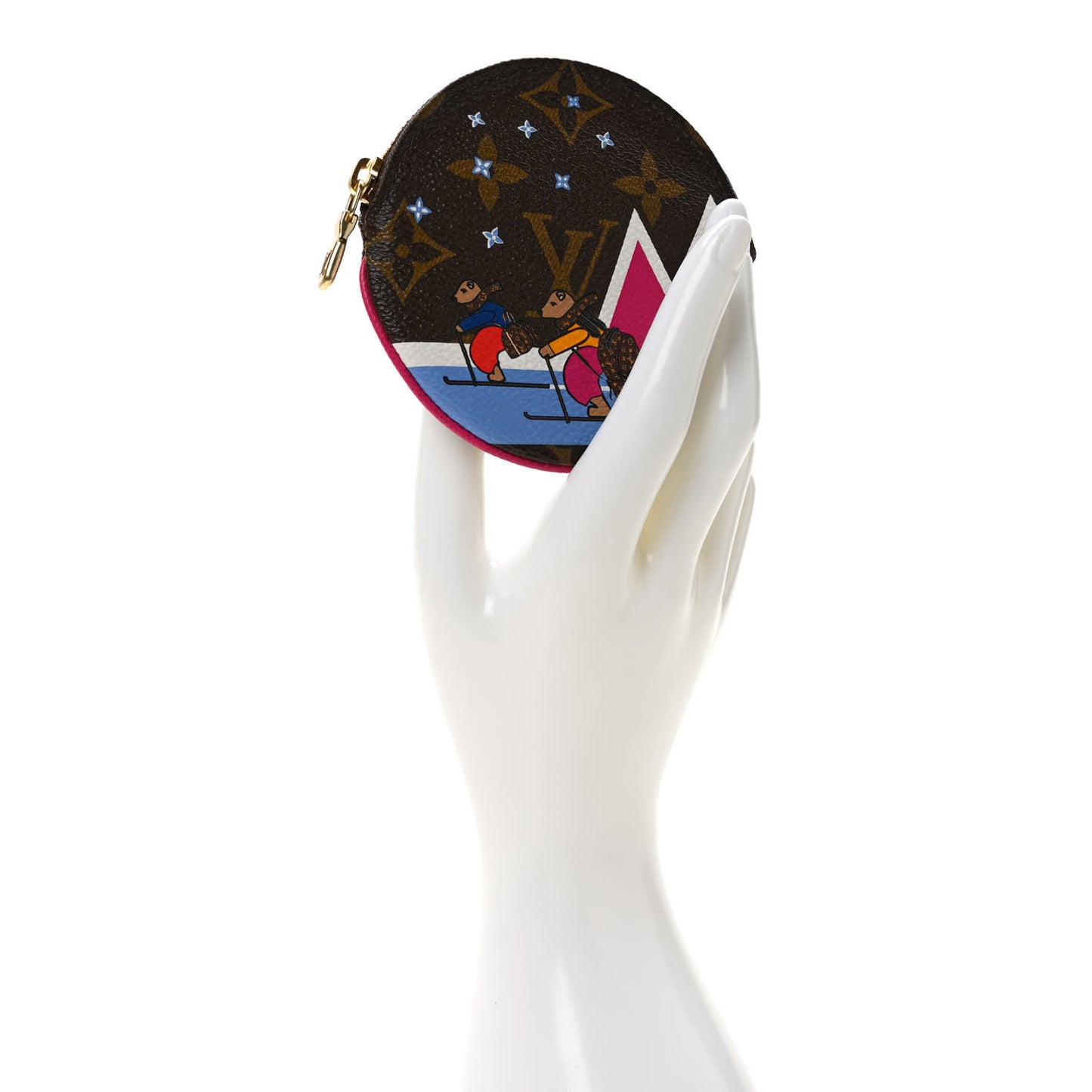 Monogram 2018 Christmas Animation Round Coin Purse