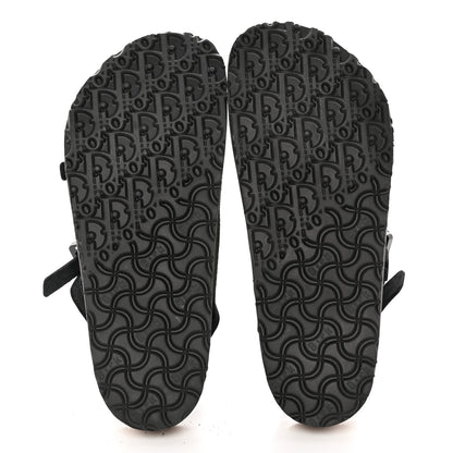 Christian Dior X BIRKENSTOCK Felted Wool Nubuck Calfskin Milano Sandal 41 Black 5 of 11