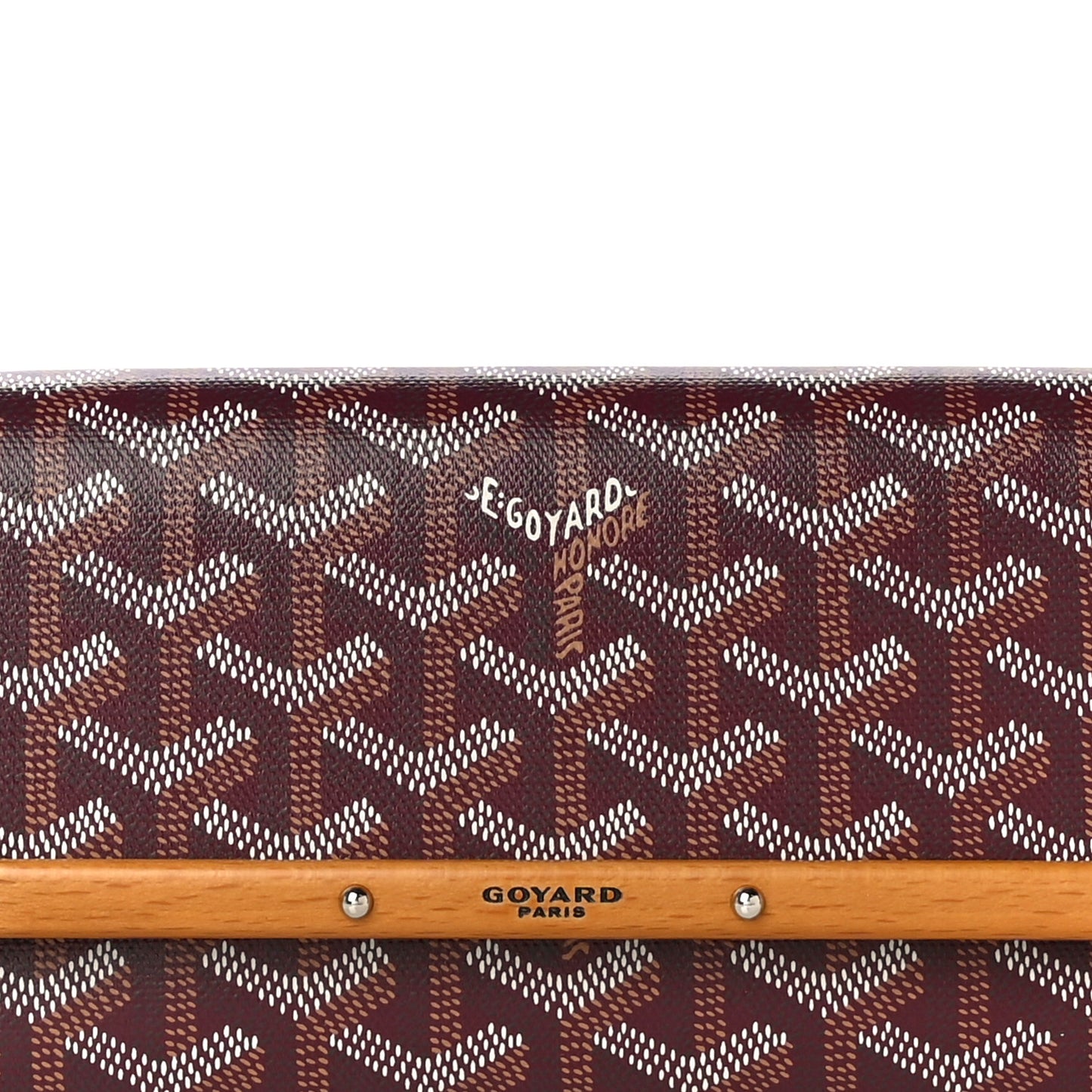 Goyardine Monte Carlo Bois Clutch Bordeaux