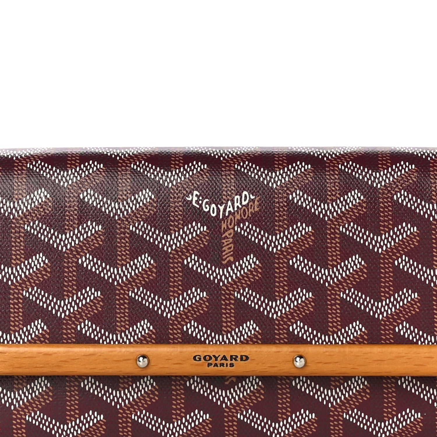 Goyard Goyardine Monte Carlo Bois Clutch Bordeaux 7 of 10
