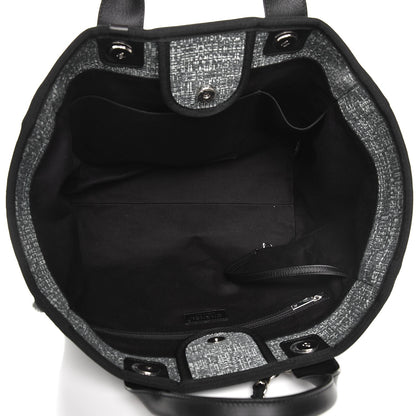 Chanel Canvas Large Deauville Tote Charcoal 6 of 8