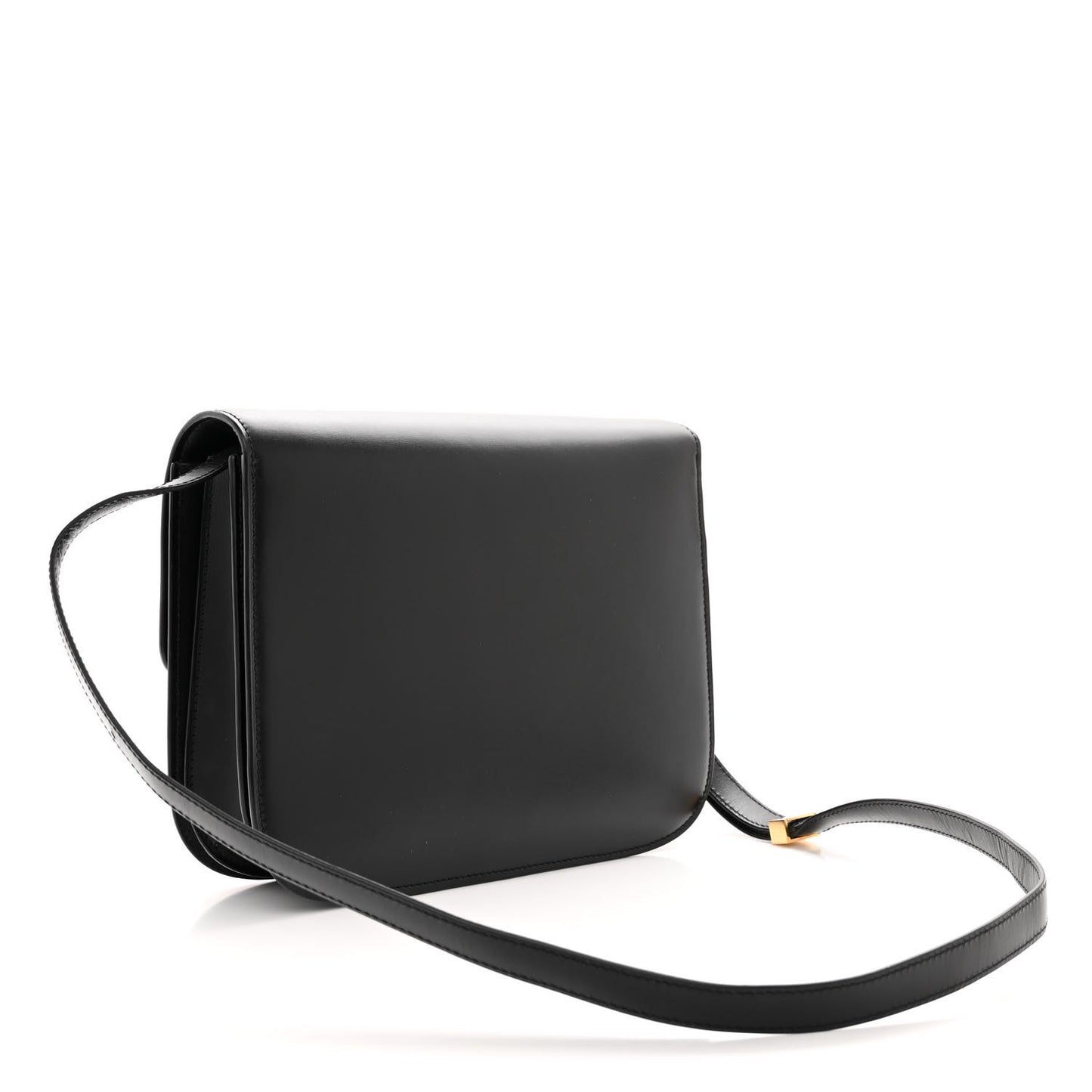 Box Calfskin Medium Classic Box Flap Bag Black