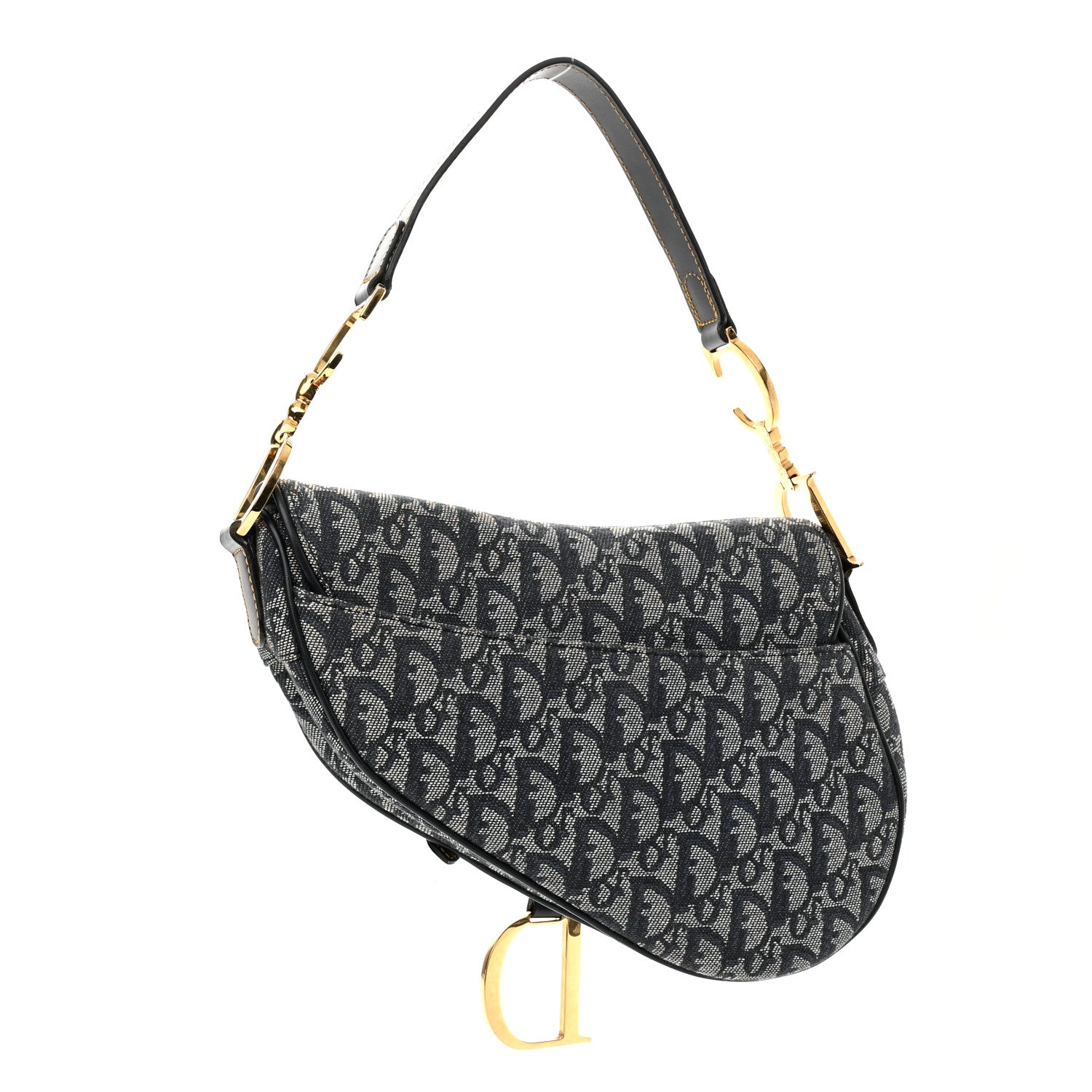 Christian Dior Monogram Saddle Bag Blue 3 of 10