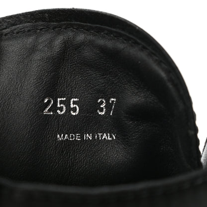 Prada Spazzolato Rois Nylon Metal Triangle Logo Monolith Pouch Pocket 55mm Boots 37 Black 8 of 9