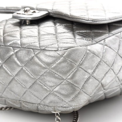 Chanel Metallic Lambskin Quilted Large In Seoul Backpack Silver 8 of 10