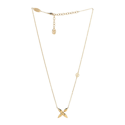 Louis Vuitton Metal Louisette Necklace Gold 3 of 6