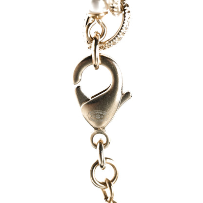 Chanel Pearl Bead Crystal CC Long Necklace Black Gold 5 of 6
