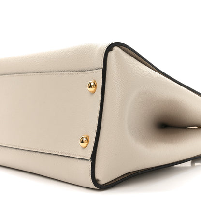 Burberry Soft Grain Calfskin Medium Buckle Tote Limestone 9 of 9