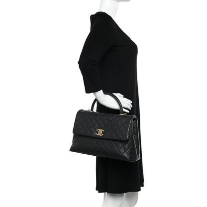 Chanel Caviar Quilted Medium Coco Handle Flap Black 2 of 10