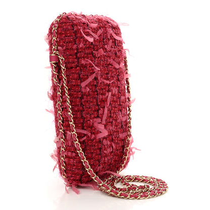 Chanel Tweed Chain Around Phone Holder Pink 3 of 11