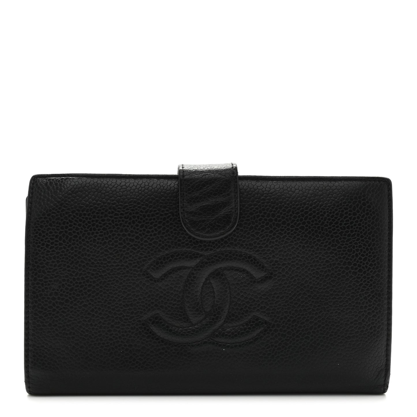Caviar Timeless CC French Wallet Black