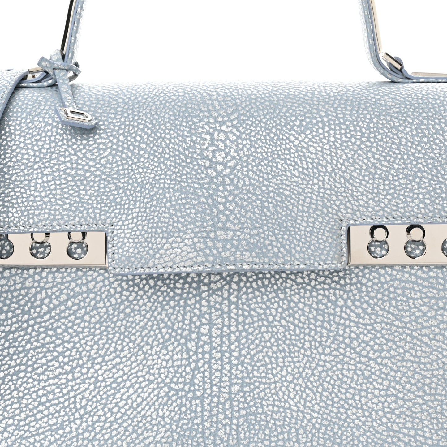 Metallic Crispy Calfskin Metal Glam MM Tempete Satchel Flashlight