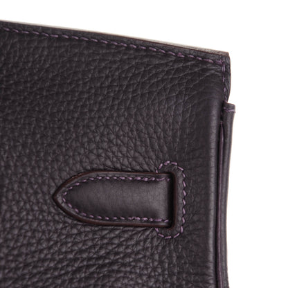 Hermes Taurillon Clemence Birkin 30 Raisin 24 of 25