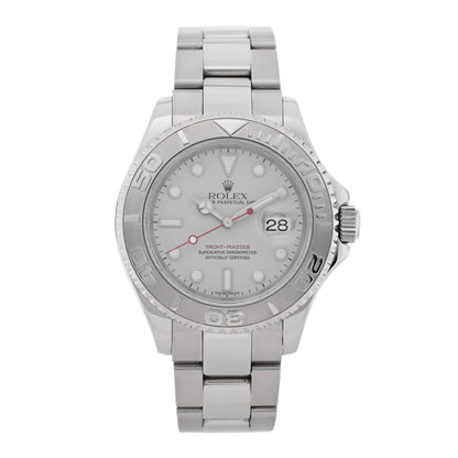 Rolex Stainless Steel Platinum 40mm Oyster Perpetual Date Yacht-Master Watch Silver 16622 1 of 4