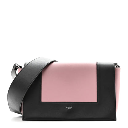 Celine Shiny Smooth Calfskin Medium Frame Shoulder Bag Liquorice Antique Rose 1 of 9
