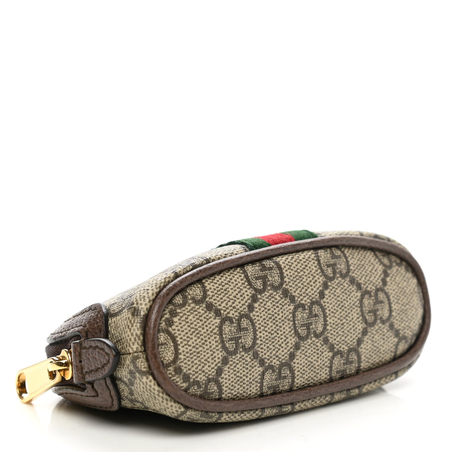 GG Supreme Monogram Web Ophidia Dome Key Pouch Beige New Acero