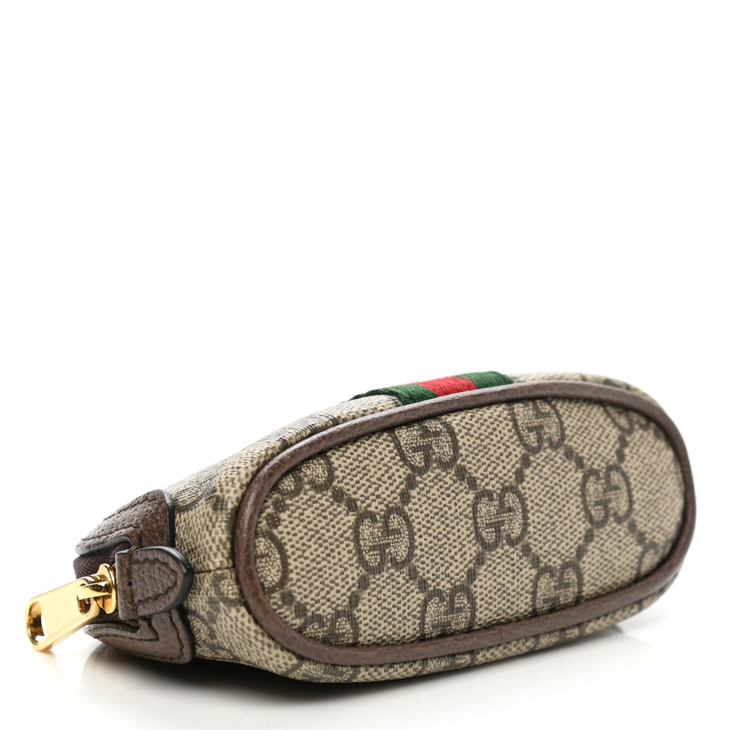Gucci GG Supreme Monogram Web Ophidia Dome Key Pouch Beige New Acero 4 of 8