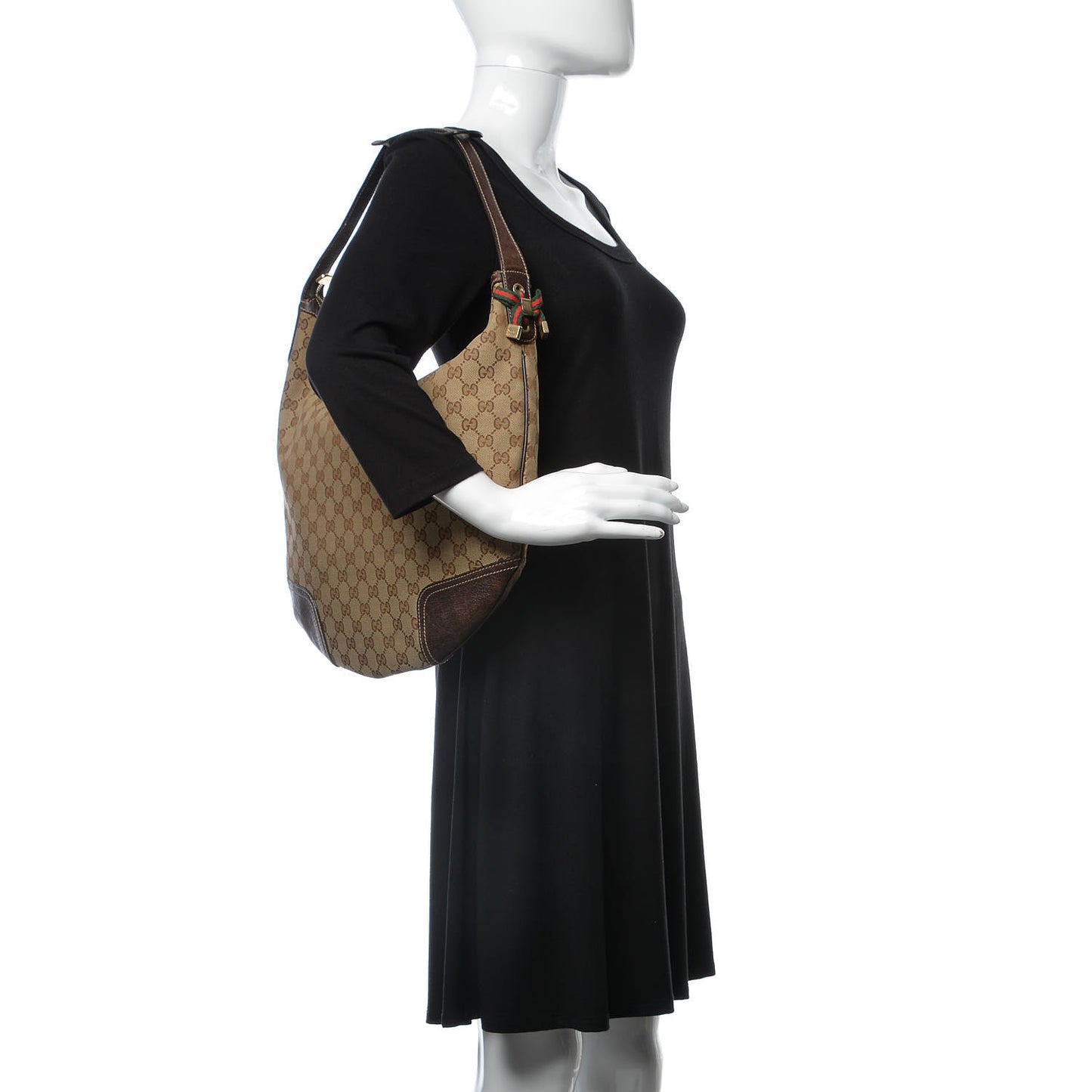 Monogram Large Princy Hobo Dark Brown
