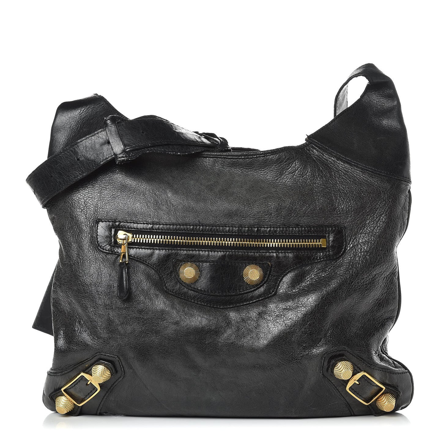 Chevre Giant 21 Gold Hardware Besace Hobo Black