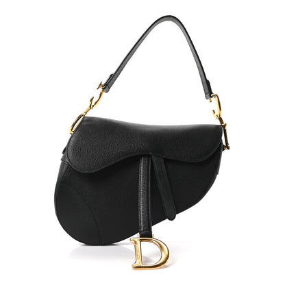 Christian Dior Grained Calfskin Saddle Bag Black 1 of 10