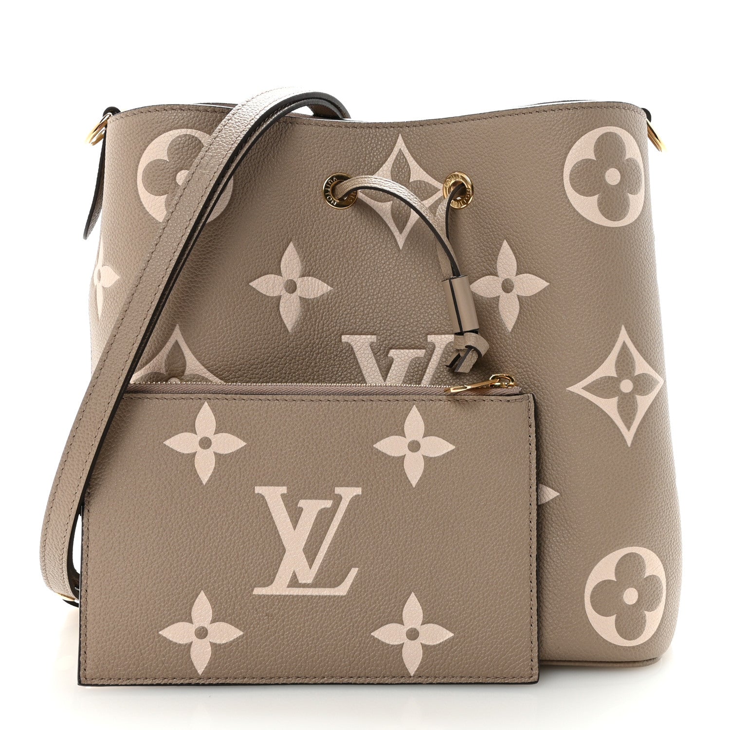 Louis Vuitton Empreinte Monogram Giant Neonoe MM Tourterelle Creme 3 of 10