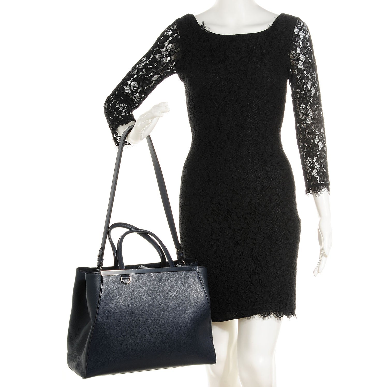Fendi Vitello Elite Regular 2Jours Tote Lavagna 2 of 7