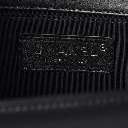 Chanel Lambskin Quilted Medium Boy Flap Black 6 of 8