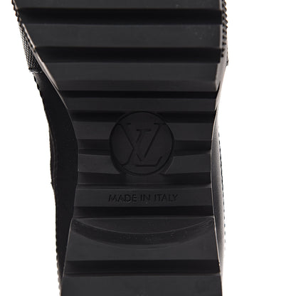Louis Vuitton Suede Calfskin Monogram LV Black Heart Laureate Platform Desert Boots 37.5 Black 8 of 8
