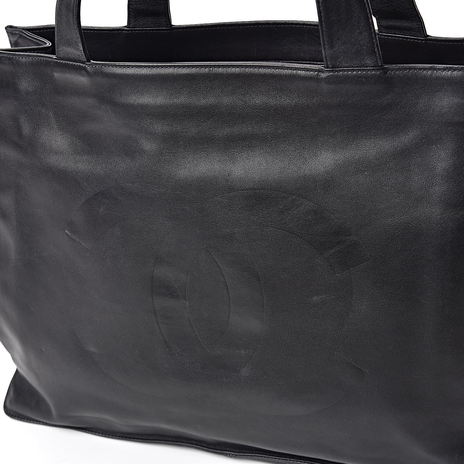 Chanel Lambskin CC Tote Black 11 of 12