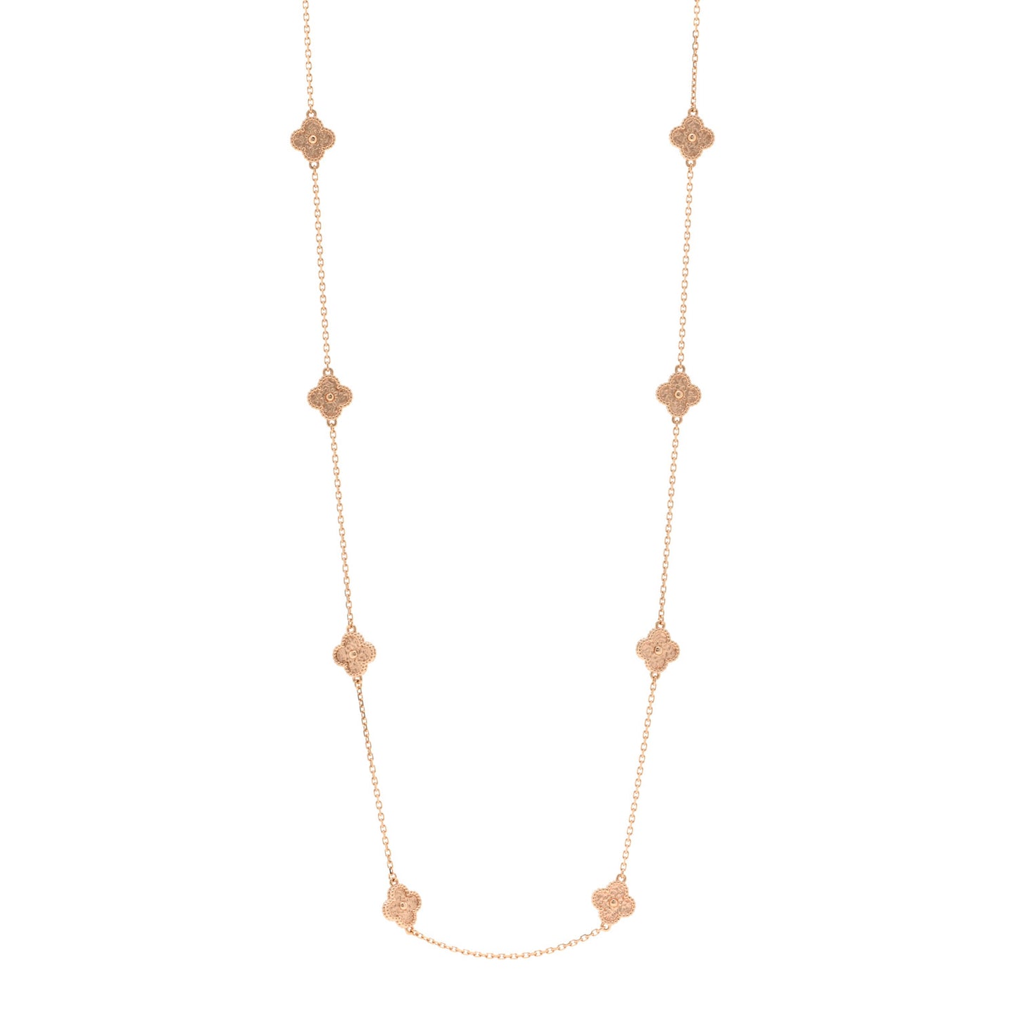 18K Rose Gold 16 Motifs Sweet Alhambra Necklace