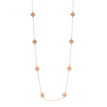 Van Cleef & Arpels 18K Rose Gold 16 Motifs Sweet Alhambra Necklace 1 of 5