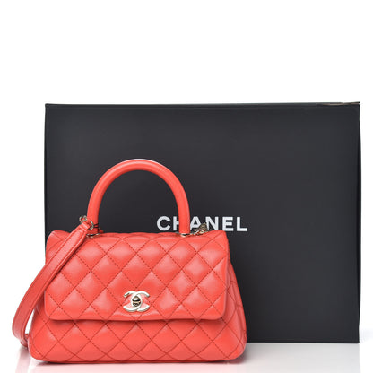 Chanel Caviar Quilted Mini Coco Handle Flap Red 11 of 11