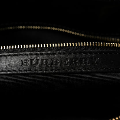 Burberry Calfskin Check Embossed Small Chichester Crossbody Clutch Bag Black 6 of 11
