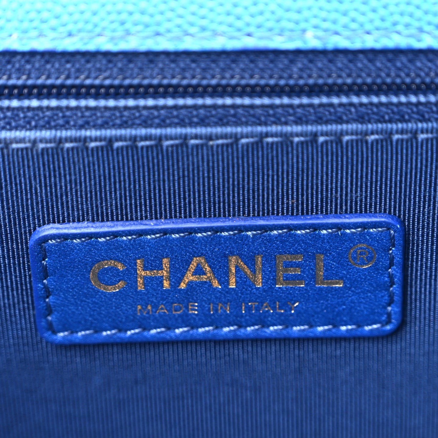 Caviar Quilted Medium Sunset On The Sea Flap Blue