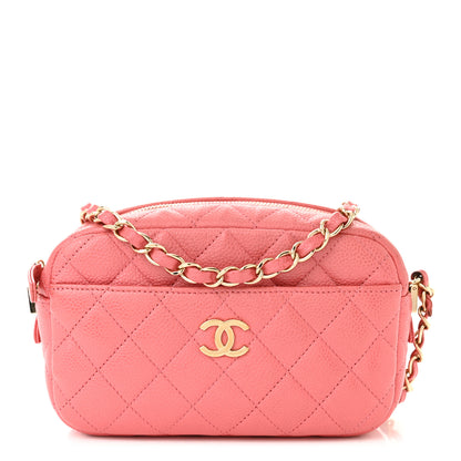 Chanel Iridescent Caviar Small Timeless Camera Case Coral 1 of 10