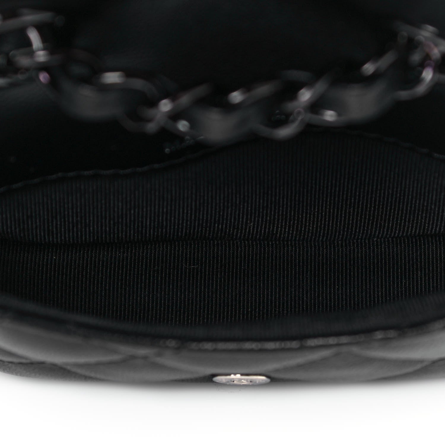 Chanel Lambskin Quilted Mini Chain Belt Bag Black 4 of 13
