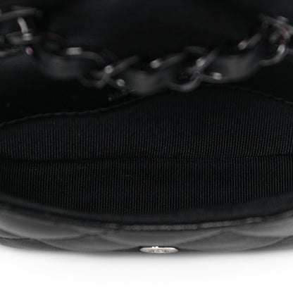 Chanel Lambskin Quilted Mini Chain Belt Bag Black 4 of 13
