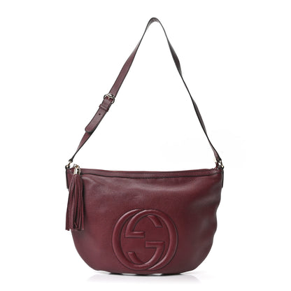 Gucci Pebbled Calfskin Medium Soho Hobo Scarlatto 1 of 10