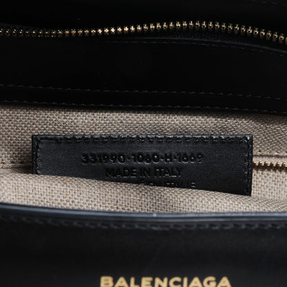 Balenciaga Calfskin Padlock Nude Work S Elaphe Snakeskin Top Handle Black 6 of 7